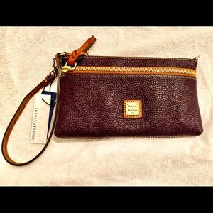 Dooney and Bourke Purple Tech Zip Pouch Wristlet